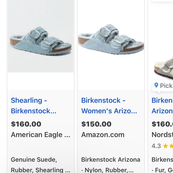 Birkenstock Arizona Shearling Sandal Light
Blue Suede Leather EU 40 US 9-9.5 new - Picture 8 of 8